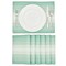 Set of 6 Placemats 13 x 17 in, Green Ombre Washable Place Mats for Kitchen & Dining Table Decoration